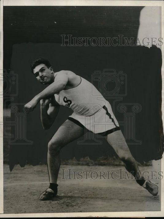1931 Press Photo Nelson Gray Stanford shot put & discus thrower - net07392 - Historic Images