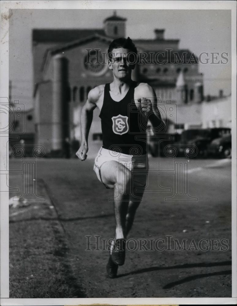 1935 Press Photo Southern California long distance runner Fred Lantz - net07645 - Historic Images