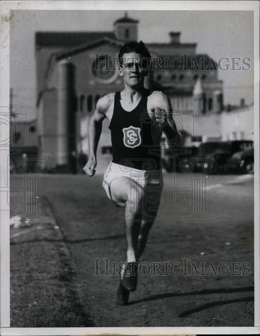 1935 Press Photo Southern California long distance runner Fred Lantz - net07645 - Historic Images