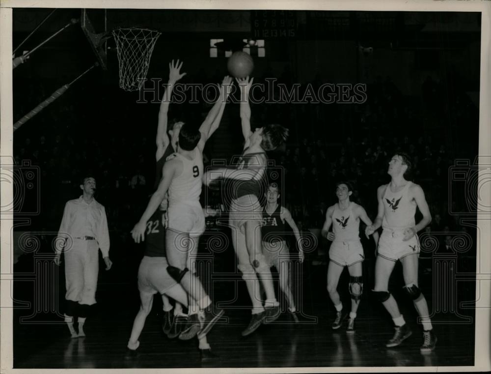 1937 Press Photo Vincent Galterio of Pelham vs William Neyland of St Ann&#39;s - Historic Images