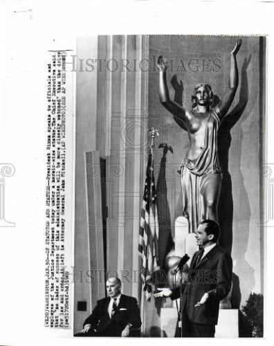 1969 Press Photo Richard Nixon John Mitchell - Historic Images