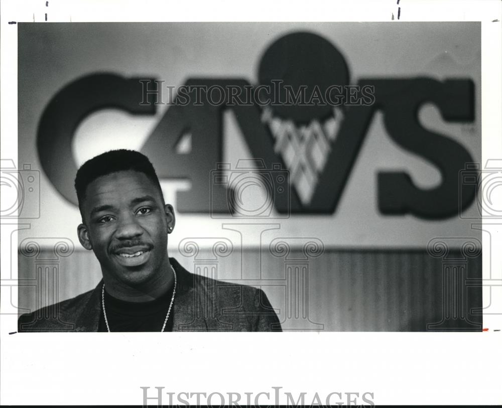 1991 Press Photo Cleveland Cavaliers No. 1 draft choice Terrell Brandon - Historic Images