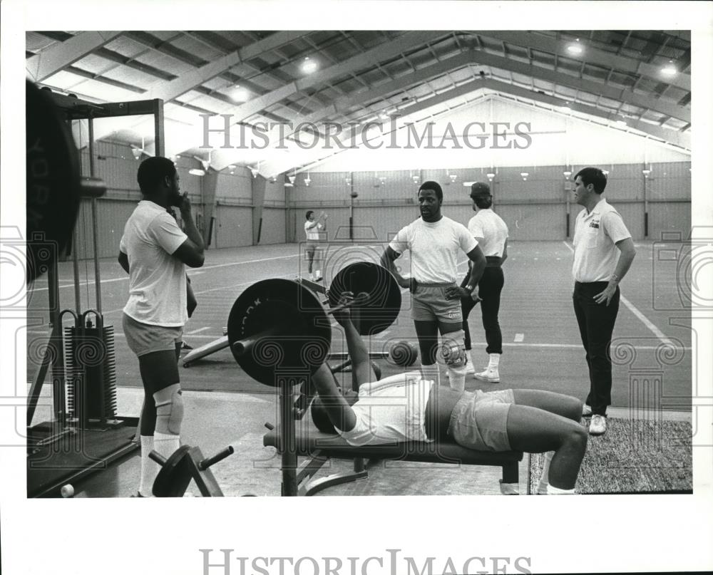 1983 Press Photo Clint Burrell, Judson Flint, Lawrence Johnson, Bill Tesseudorf - Historic Images