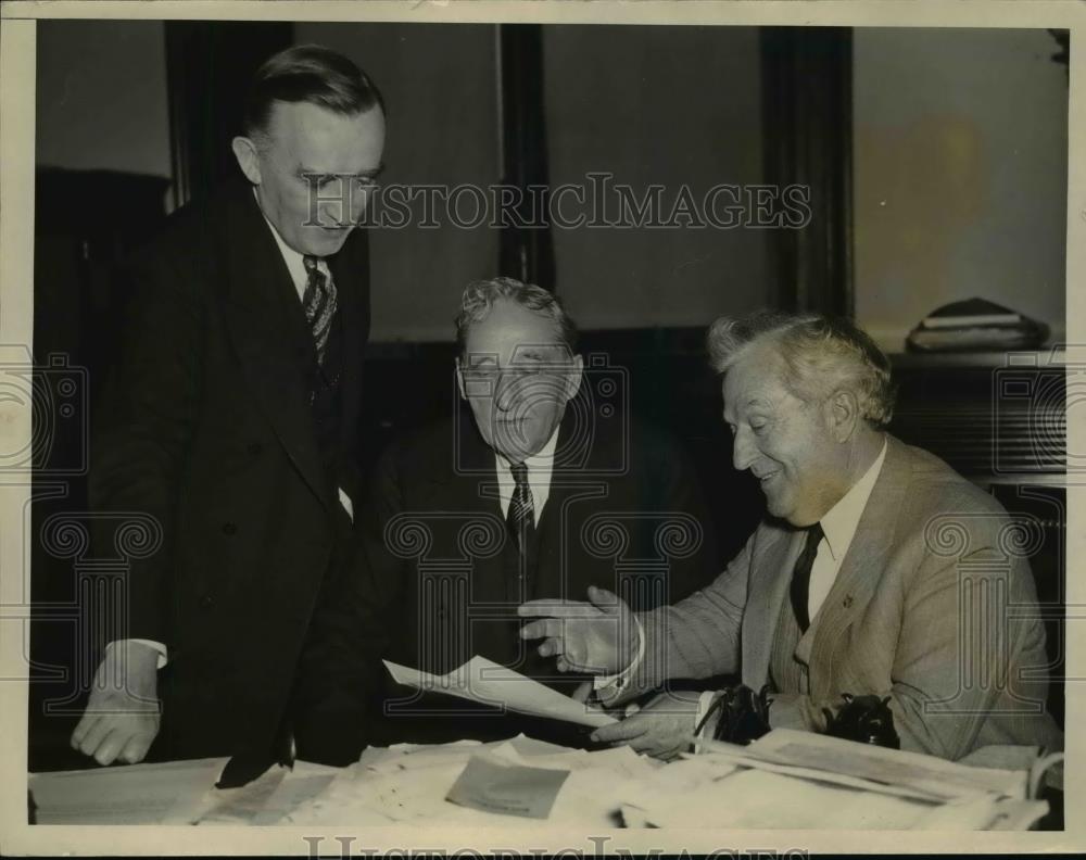 1937 Press Photo Sen.Joseph C.O&#39;Mahoney, Sen.William H.King and Sen.Pat McCarran - Historic Images