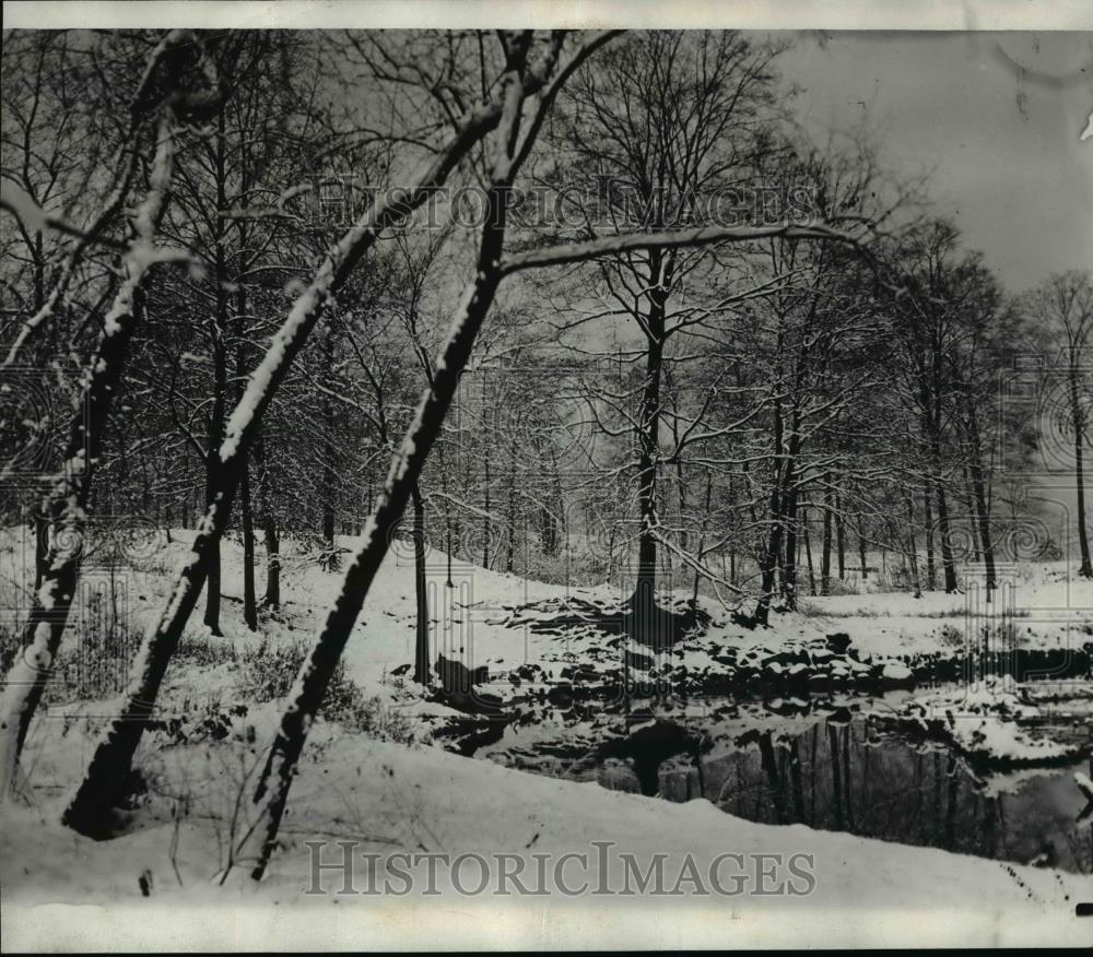 1931 Press Photo Wade Park at Cleveland Ohio covered with Snow - nef12536 - Historic Images