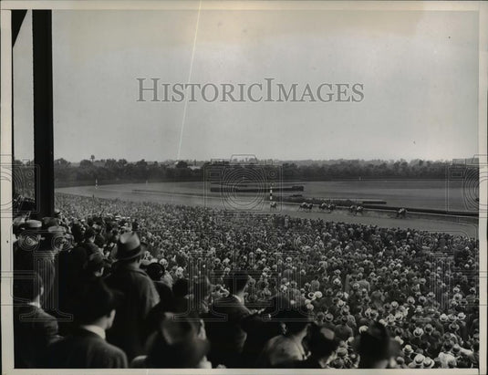 1938 Press Photo Belmont NY race Sunsun wins vs Efface & Play Gold - net19678 - Historic Images