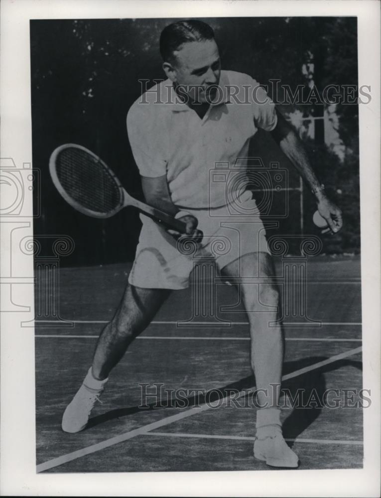 1962 Press Photo Gen Maxwell Taylor While Playing Tennis - net22171 - Historic Images