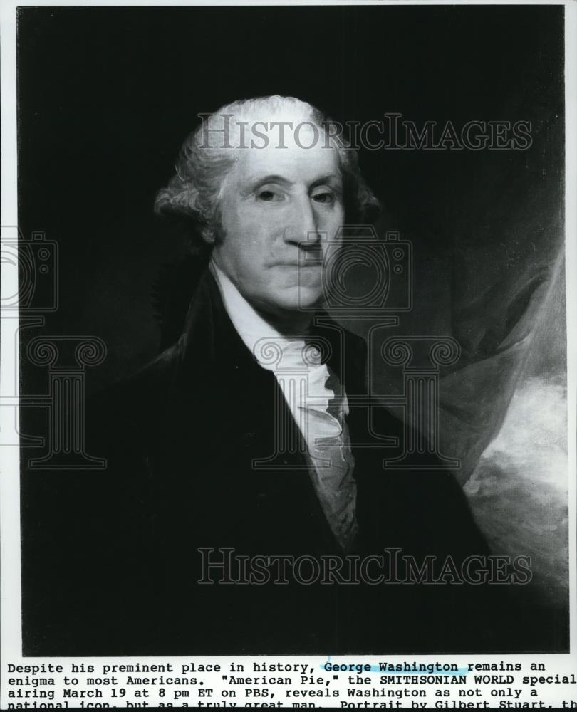 1996 Press Photo George Washington on American Pie, Smithsonian World special. - Historic Images
