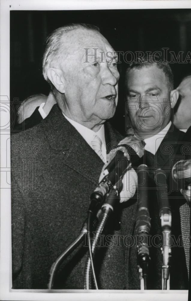 1961 Press Photo German Chancellor Konrad Adenauer - spp02748 - Historic Images