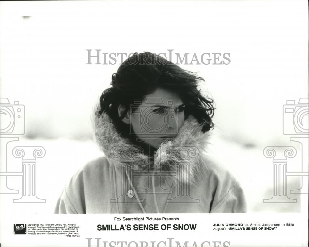 1997 Press Photo Julia Ormond as Smilla Jaspersen in "Smilla's Sense of Snow." - Historic Images