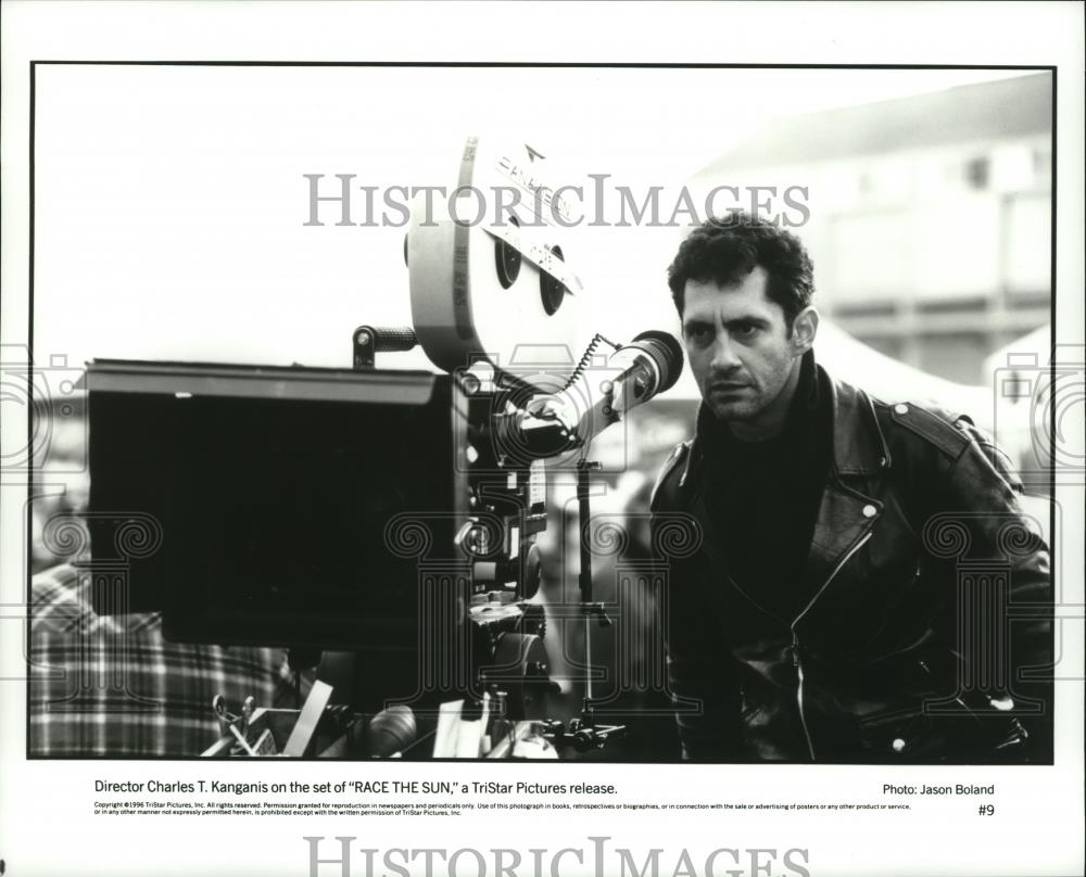 1996 Press Photo Charles T. Kanganis on set of "Race The Sun". - cvb76402 - Historic Images