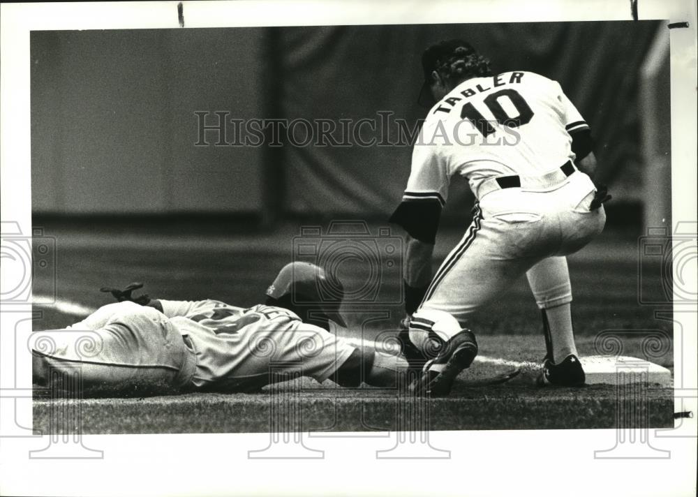 1987 Press Photo Pat Tabler, Cleveland Indians - cvb76464 - Historic Images