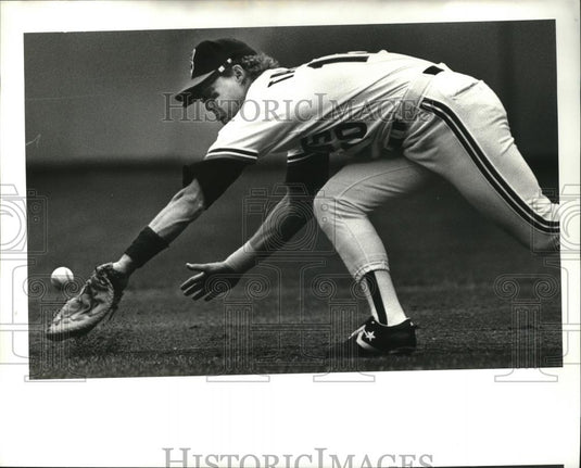1987 Press Photo Pat Tabler, Cleveland Indians - cvb76468 - Historic Images