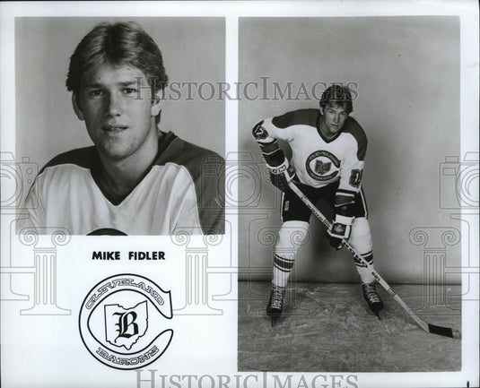 Press Photo Mike Fidler plays for the Cleveland Barons. - cvb76502 - Historic Images