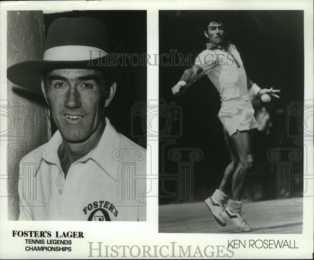 Press Photo Ken Rosewall, Foster&#39;s Lager, Tennis Legends, Championships - Historic Images