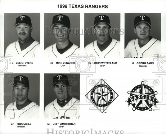 1999 Press Photo Texas Rangers Roster Players - cvb76513 - Historic Images