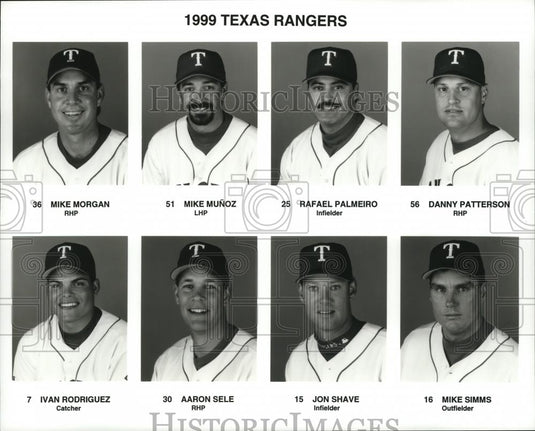 1999 Press Photo Texas Ranger Roster Players - cvb76514 - Historic Images