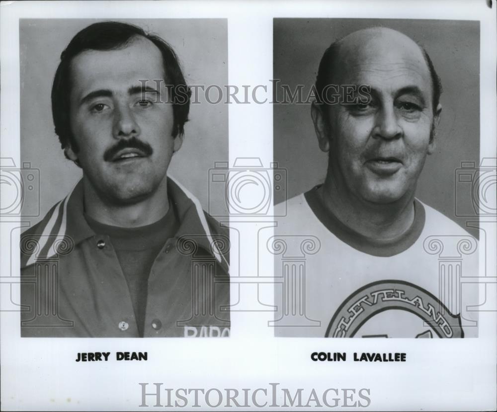 Press Photo Jerry Dean and Colin Lavallee, Hockey, Cleveland Barons - cvb76529 - Historic Images