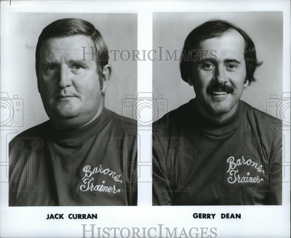 Press Photo Jack Curran and Gerry Dean as Cleveland Barons&#39; trainers. - Historic Images