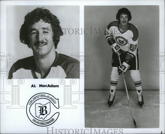 Press Photo Al MacAdam player for the Cleveland Barons. - cvb76578 - Historic Images