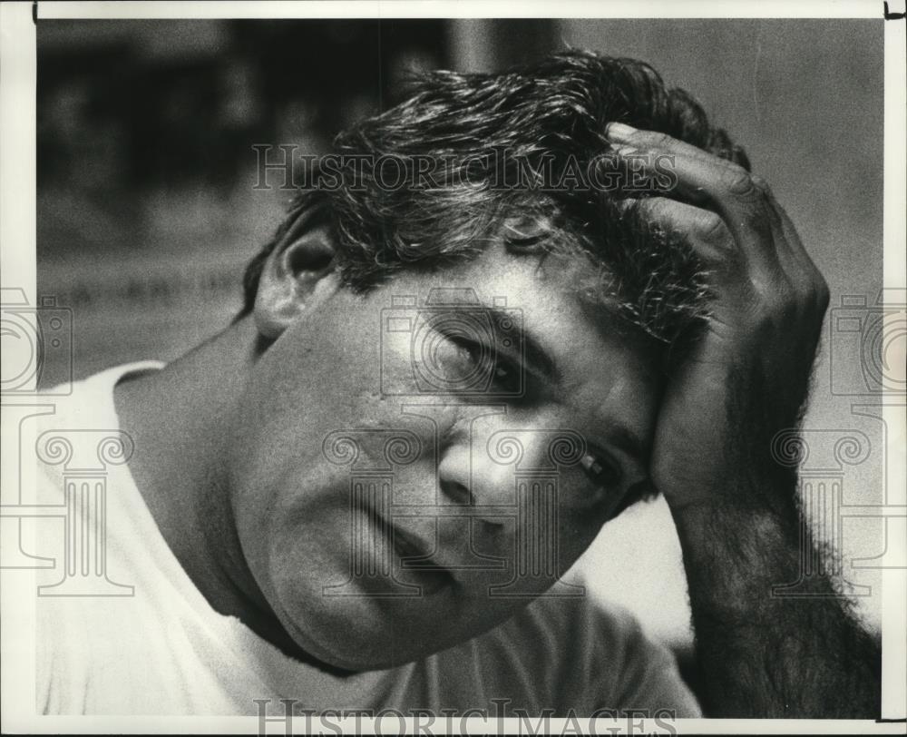 1984 Press Photo Pat Corrales, manager for the Indians, reflects on season. - Historic Images