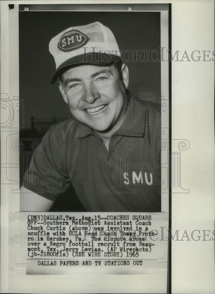 1965 Press Photo Chuck Curtis, Southern Methodist Assistant Coach - cvb76765 - Historic Images