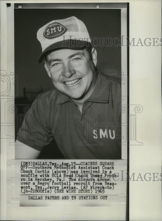 1965 Press Photo Chuck Curtis, Southern Methodist Assistant Coach - cvb76765 - Historic Images