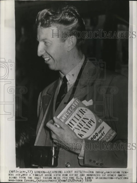 1939 Press Photo Don Budge, Tennis - cvb76871 - Historic Images