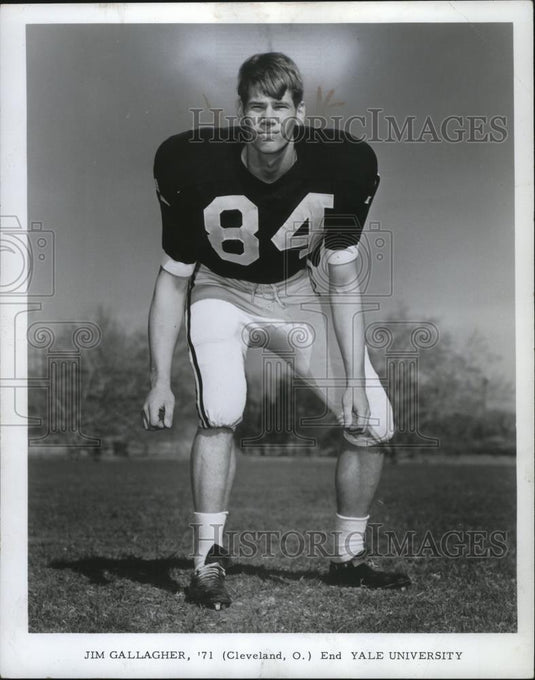 1969 Press Photo Jim Gallagher, Yale Football - cvb76887 - Historic Images