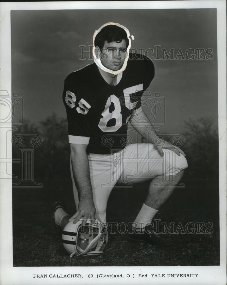 1968 Press Photo Fran Gallagher, Yale Football - cvb76890 - Historic Images
