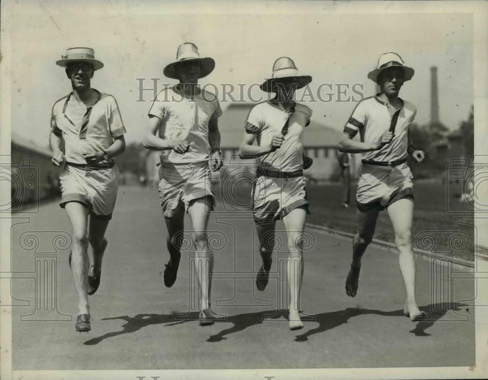 1929 Press Photo English track stars T Hampson, G Green, N Mason,J Humphrey - Historic Images