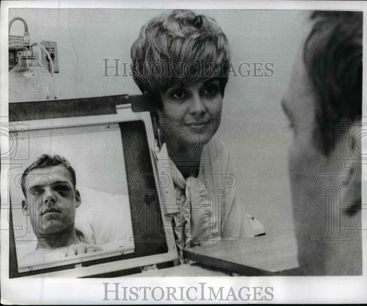 1968 Press Photo Giants Randy Minnienr & fiancee Jackie Malleas - net23800 - Historic Images