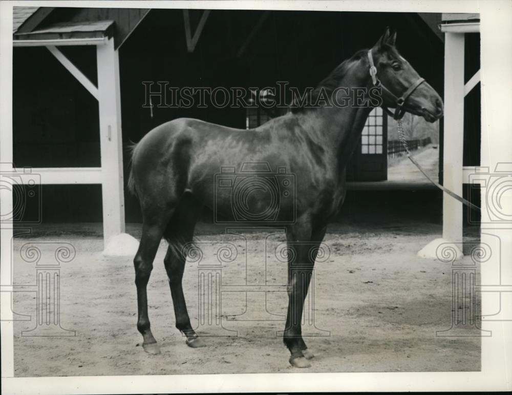 1935 Press Photo Belmont Park NY Galloping On to be auctioned - net24764 - Historic Images