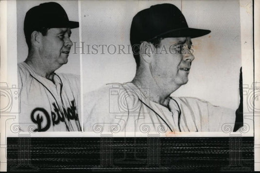 1958 Press Photo Bill Norman replaces Jack Tighe as Detroit Tigers mgr. - Historic Images
