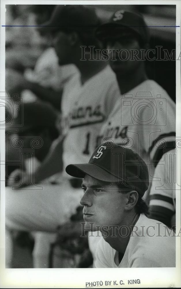 1988 Press Photo Baseball, Scott Bigham Cleveland Indians - spa33564 - Historic Images