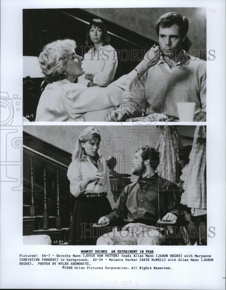 1989 Press Photo Scenes on Monkey Shines and Experiment in Fear - spx07504 - Historic Images