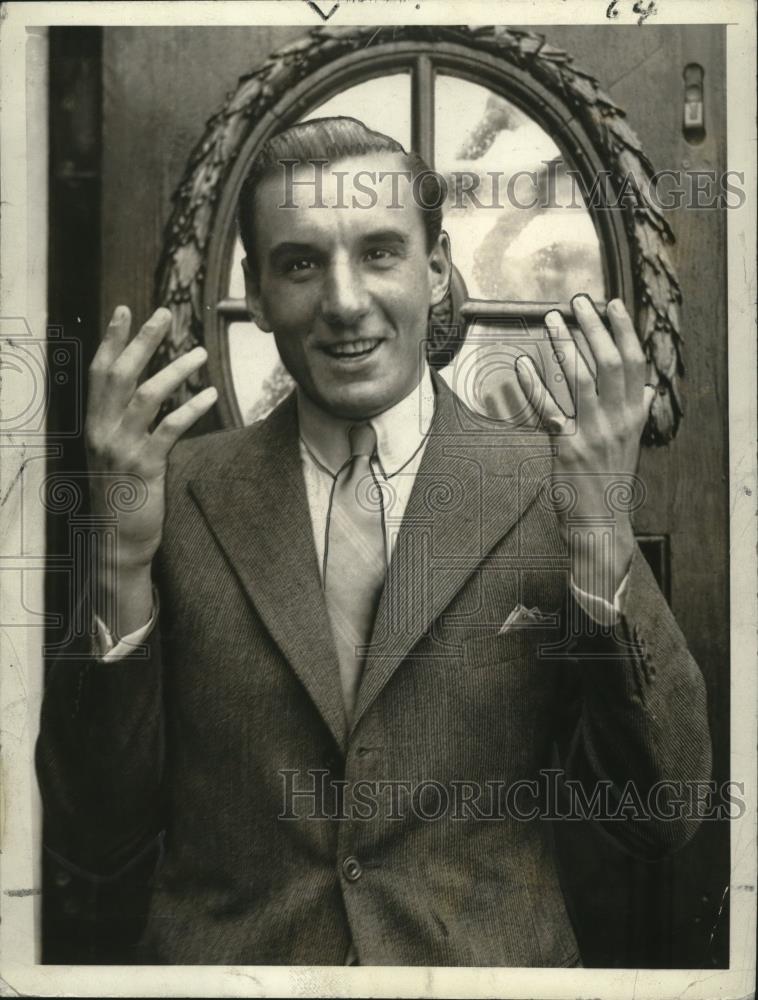 1933 Press Photo Fred Perry, English tennis player - cvb77485 - Historic Images