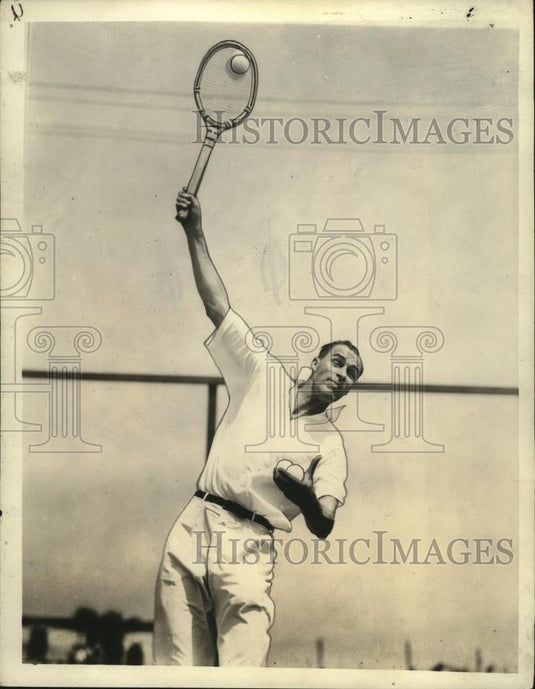 1935 Press Photo Bill Tiden, tennis player, hits the ball  - cvb77493 - Historic Images