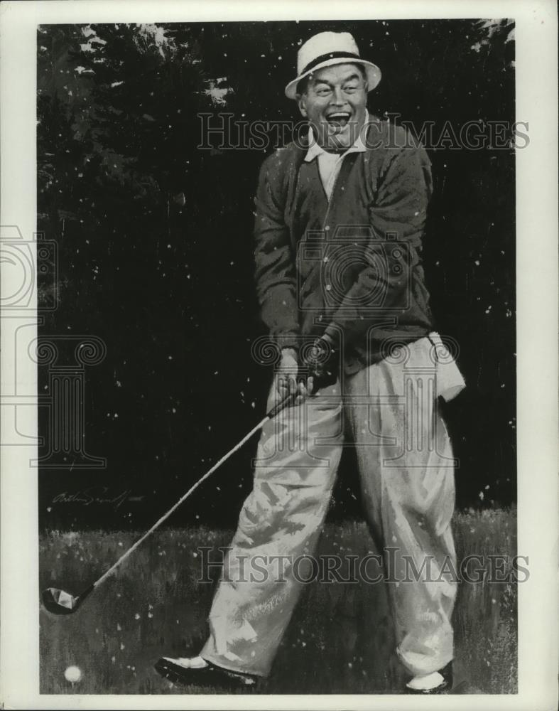 1970 Press Photo Comedian Bob Hope playing golf - cvb78067 - Historic Images