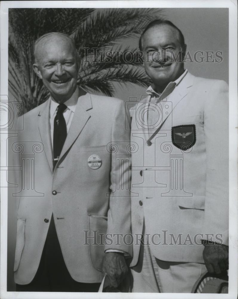 1967 Press Photo Former Pres Dwight D Eisenhower &amp; Comedian Bob Hope - Historic Images