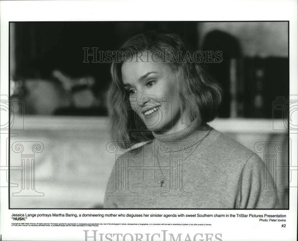 1998 Press Photo Jessica Lange-Actress, as Martha Baring in &quot;HUSH.&quot; - cvb78423 - Historic Images