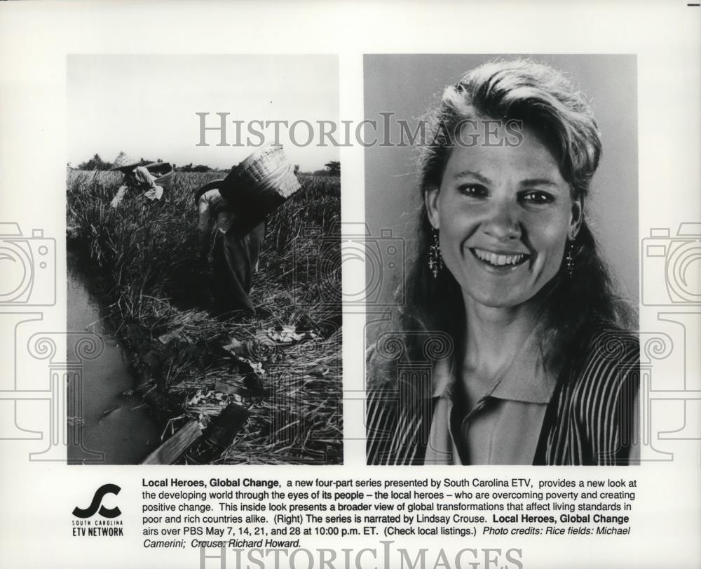 Press Photo Lindsay Crouse narrates the Local Heroes, Global Change series - Historic Images