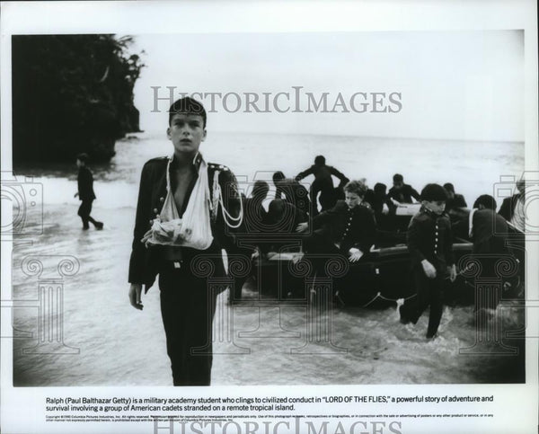 1990 Press Photo Paul Balthazar Getty star in Lord Of The Flies - spx0 ...