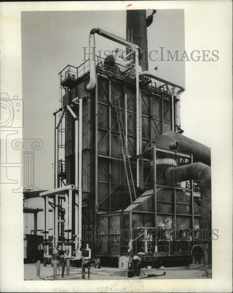 1963 Press Photo Carbon Monoxide Process Heater operated by Standard Oil Co. - Historic Images