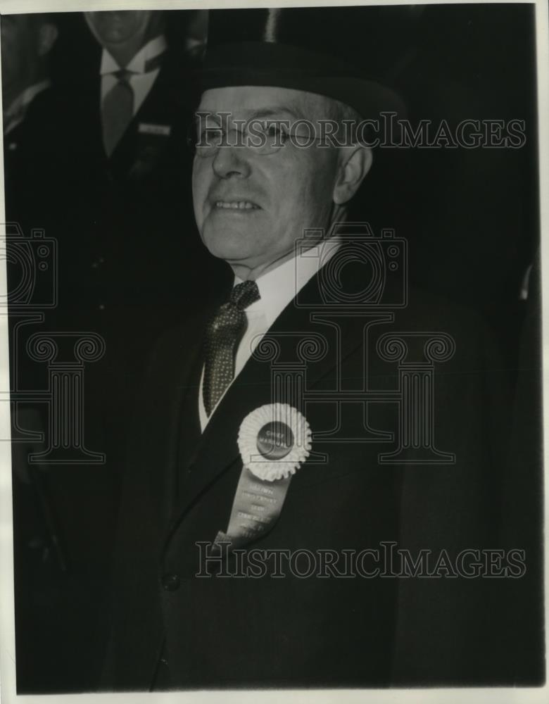 1937 Press Photo John D Rockefeller given Doctor of Laws degree at Brown Univ - Historic Images