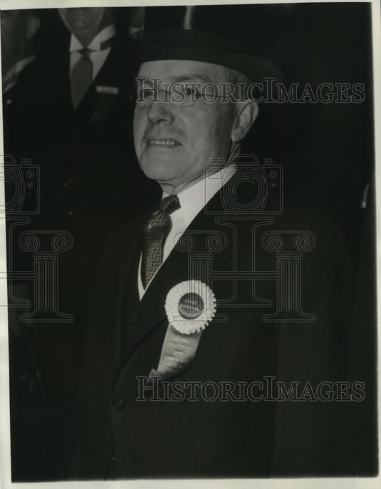 1937 Press Photo John D Rockefeller given Doctor of Laws degree at Brown Univ - Historic Images