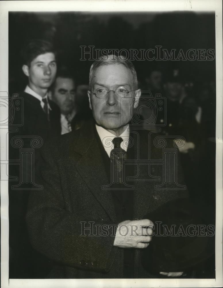 1937 Press Photo John Rockefeller II accompanied his father&#39;s body to Cleveland - Historic Images