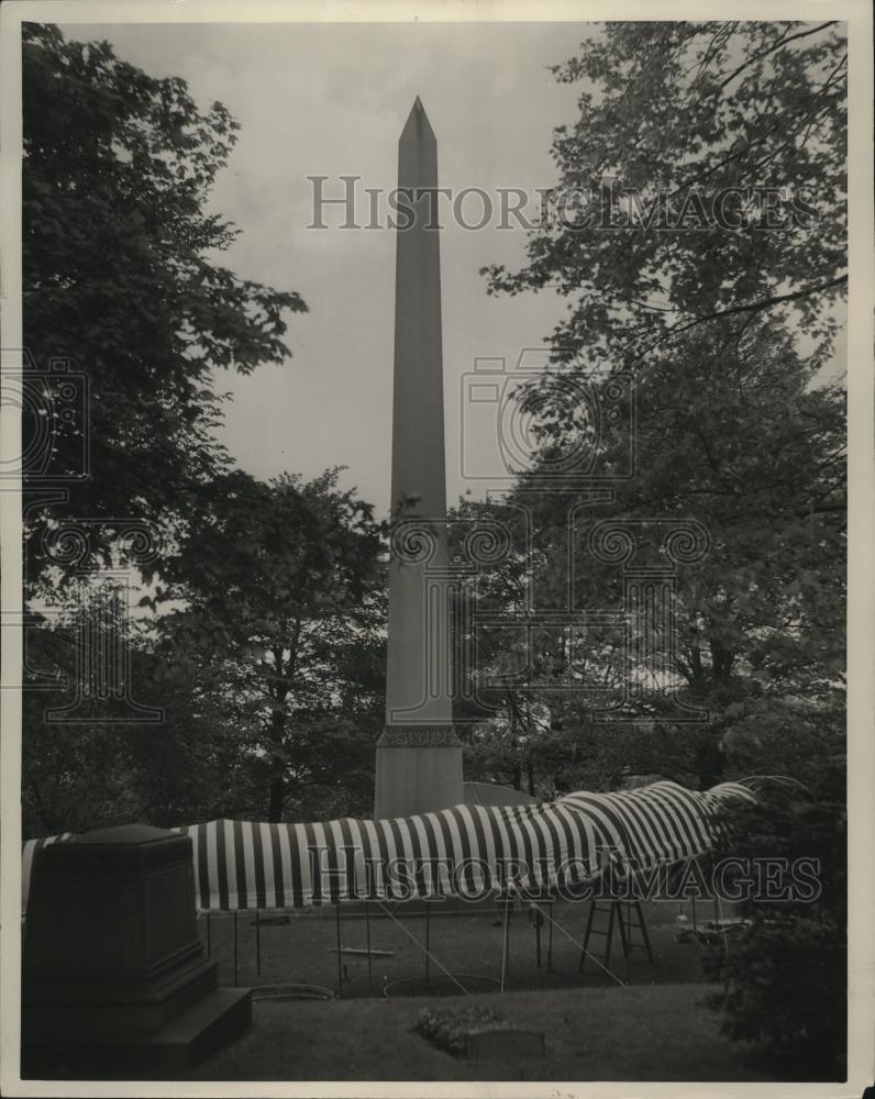 1937 Press Photo Rockefeller Burial Place in Lake View Cemetery, Cleveland - Historic Images