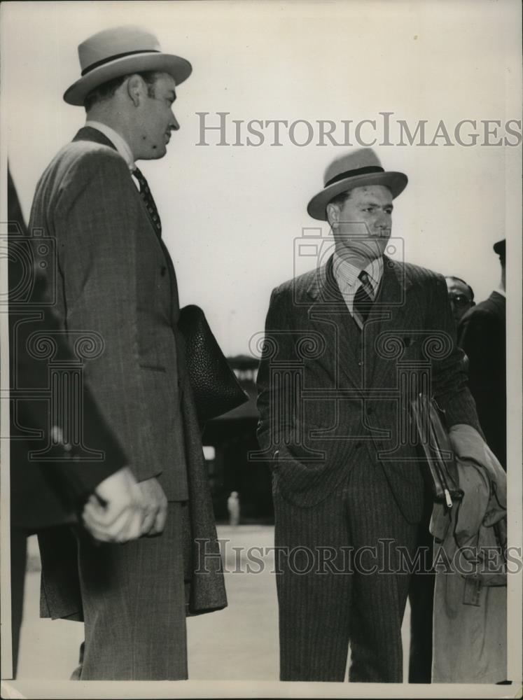 1937 Press Photo Winthrop and Nelson Rockefeller attend grandfather&#39;s funeral - Historic Images