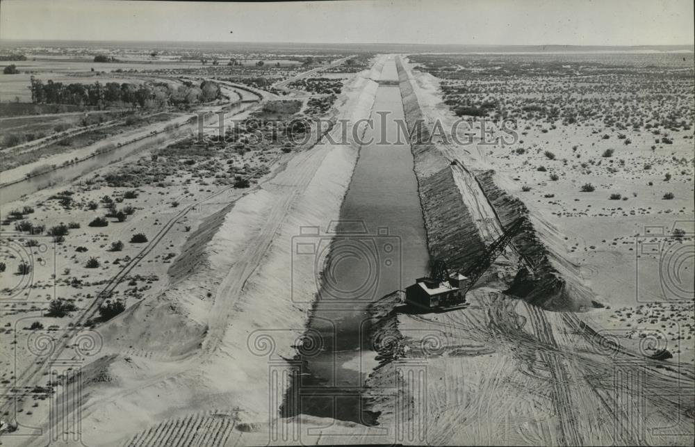 1937 Press Photo World's largest irrigation canal for Imperial Valley completed - Historic Images